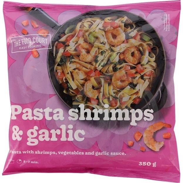 Pasta m. rejer og hvidløg